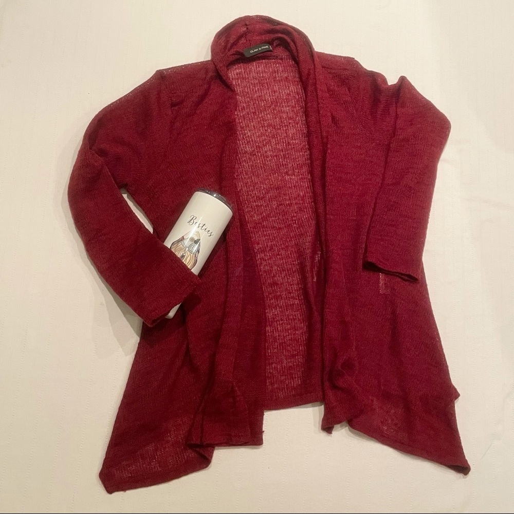 Glam and fame red cardigan